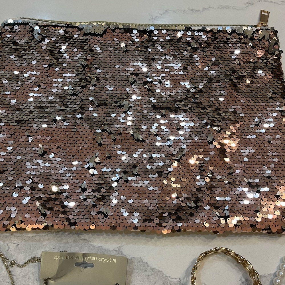 Jewelry Bundle Lot Sequin Pouch - Picture 6 of 9